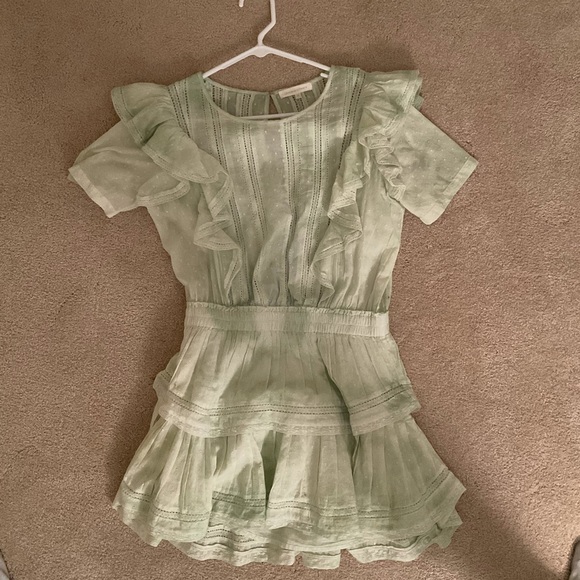 LoveShackFancy | Dresses | Loveshackfancy Natasha Dress In Moss Green Hand  Dye | Poshmark